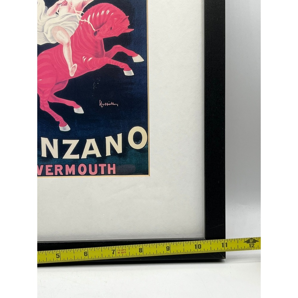 Cinzano Vermouth Framed Art Print Leonetto Cappiello Red Zebra Vintage Poster - Picture 2 of 11